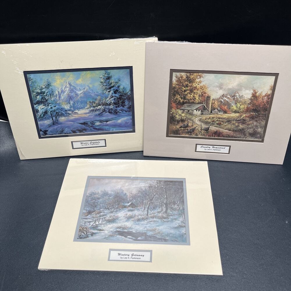 Vintage Lee K. Parkinson Landscape Prints Set Of 3 Sealed